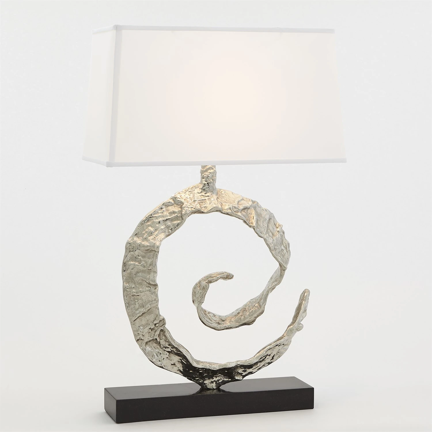 Swirl Lamp-Nickel W/Black Granite 3 Swirl Lamp-Nickel W/Black Granite