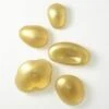 S/5 Glass Wall Gems-Amber W/Gold -Online Home Decor 49499