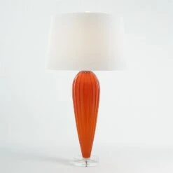 Teardrop Glass Lamp-Orange