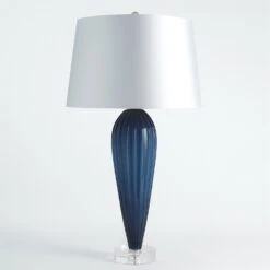 Teardrop Glass Lamp-Blue -Online Home Decor 49573