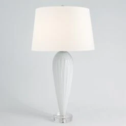 Teardrop Glass Lamp-White