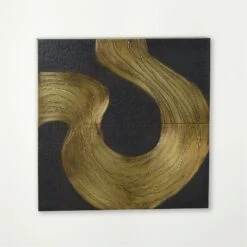 Currents Wall Panels-Brass/Bronze -Online Home Decor 49648