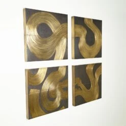 Currents Wall Panels-Brass/Bronze -Online Home Decor 49663