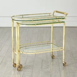 Gallery Folding Bar-Shiny Brass -Online Home Decor 49724