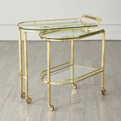 Gallery Folding Bar-Shiny Brass -Online Home Decor 49725