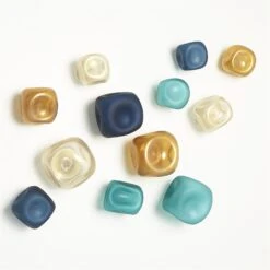 S/3 Wall Rocks-Frosted Blue -Online Home Decor 49800 1