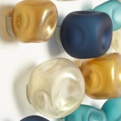 S/3 Wall Rocks-Frosted Gold W/Amber 14 S/3 Wall Rocks-Frosted Gold W/Amber -Online Home Decor 49801 3