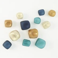 S/3 Wall Rocks-Frosted Blue -Online Home Decor 49804 1