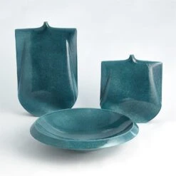 Low Bowl-Round-Teal -Online Home Decor 49858