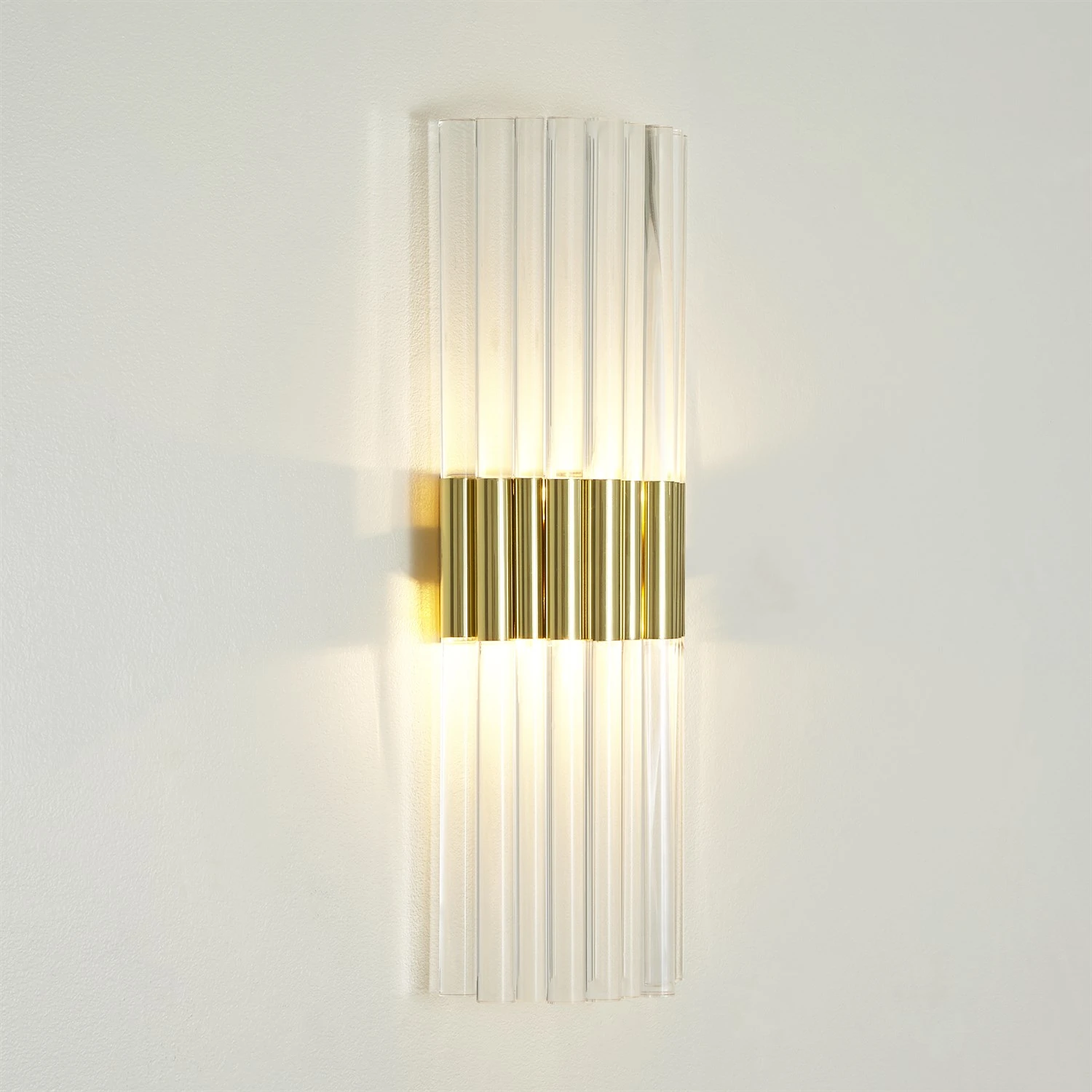 Acrylic Sconce-Brass-HW 3 Acrylic Sconce-Brass-HW