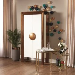 S/3 Wall Rocks-Frosted Gold W/Amber 17 S/3 Wall Rocks-Frosted Gold W/Amber -Online Home Decor 50672 3