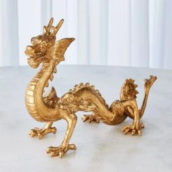 Standing Dragon-Gold Leaf -Online Home Decor 51327