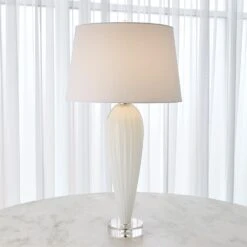 Teardrop Glass Lamp-White 12 Teardrop Glass Lamp-White -Online Home Decor 51444