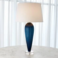 Teardrop Glass Lamp-Blue -Online Home Decor 51445