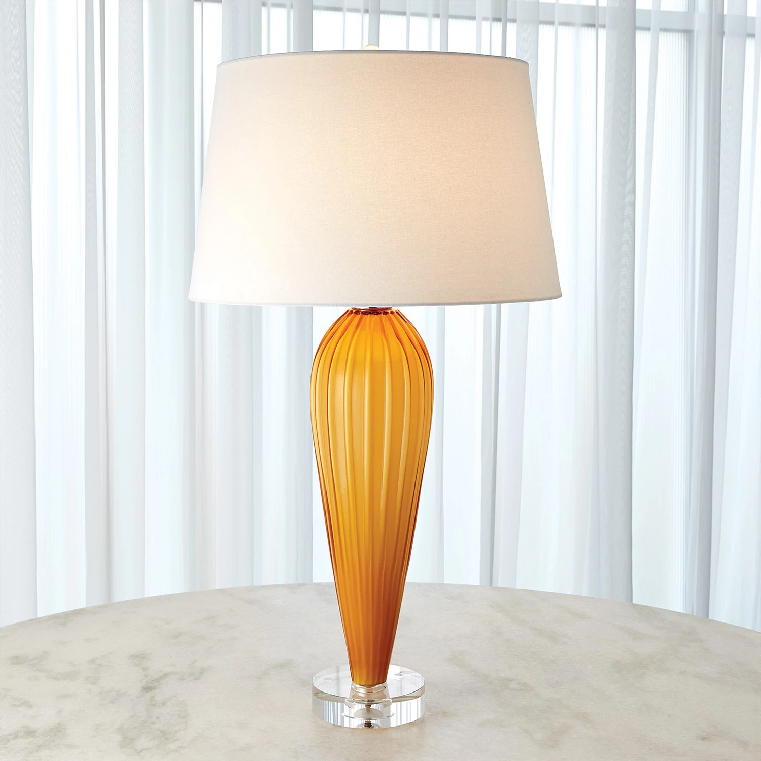 Teardrop Glass Lamp-Amber 6 Teardrop Glass Lamp-Amber - Image 4