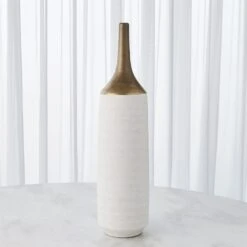 Two-Toned Vase-Gold/White -Online Home Decor 52381