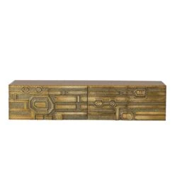 Abstract Block Cabinet-Brass