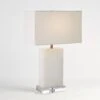 Alabaster Rectangular Table Lamp-Brass -Online Home Decor 53982