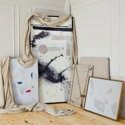 Scratch Loops Framed Art -Online Home Decor 54640