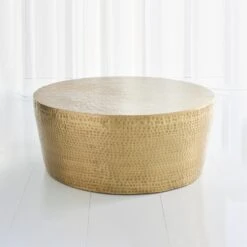 Izmir Hammered Cocktail Tables-Antique Brass -Online Home Decor 55111