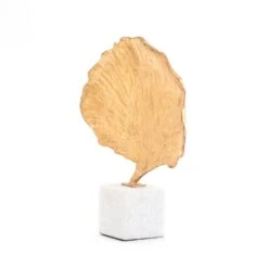 Ginkgo Leaf Sculpture-Gold Finish -Online Home Decor 55829
