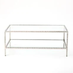 Cube Coffee Table-Nickel -Online Home Decor 55871