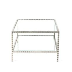 Cube Coffee Table-Nickel -Online Home Decor 55882