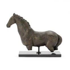Horse Sculpture-Iron/Granite 8 Horse Sculpture-Iron/Granite -Online Home Decor 56026