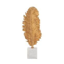 Feather Quill Sculpture-Gold -Online Home Decor 56043