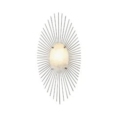 Radial Burst Electrified Wall Sconce-Silver-HW