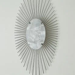 Radial Burst Electrified Wall Sconce-Silver-HW -Online Home Decor 56245