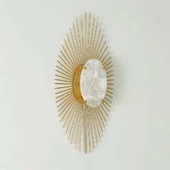 Radial Burst Electrified Wall Sconce-Gold-HW 13 Radial Burst Electrified Wall Sconce-Gold-HW -Online Home Decor 56250