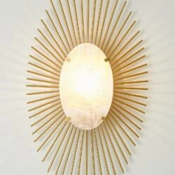 Radial Burst Electrified Wall Sconce-Gold-HW 14 Radial Burst Electrified Wall Sconce-Gold-HW -Online Home Decor 56252