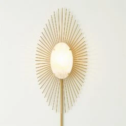 Radial Burst Electrified Wall Sconce-Gold