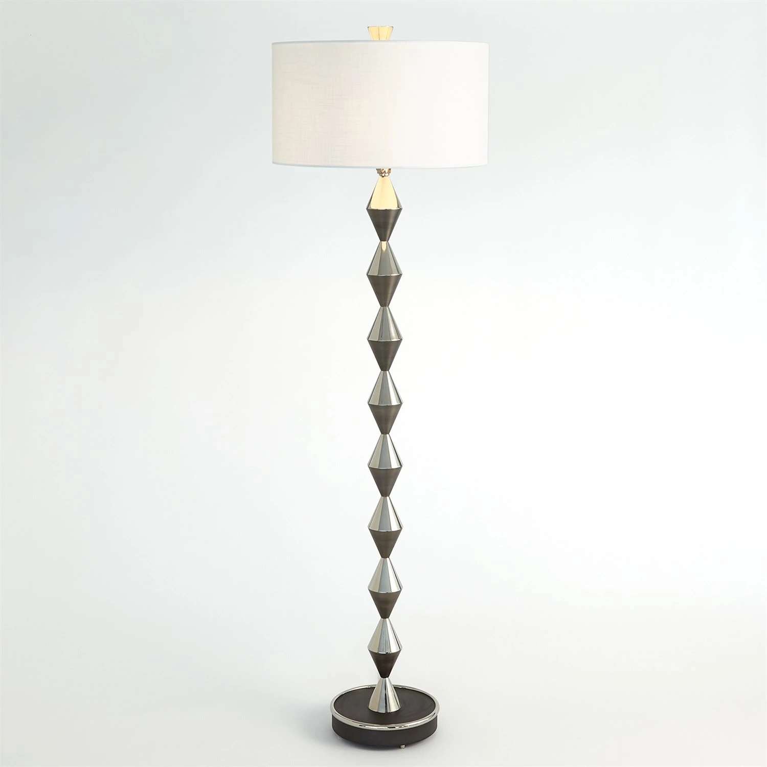 Italian Diamond Floor Lamp-Gunmetal/Nickel 3 Italian Diamond Floor Lamp-Gunmetal/Nickel