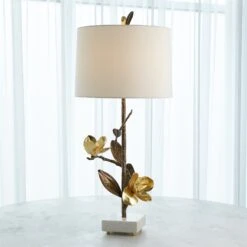 Magnolia Flower Table Lamp -Online Home Decor 56383