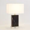 Marble Rectangular Table Lamp-Black 1 Marble Rectangular Table Lamp-Black -Online Home Decor 56712