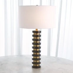 Marble Stack Lamp-Black