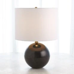 Marble Sphere Lamp-Black