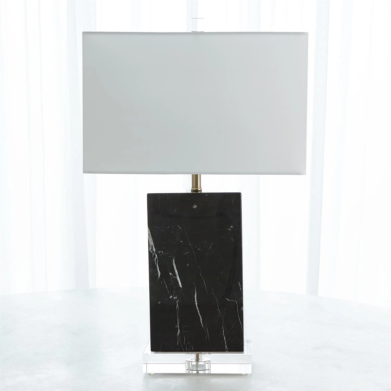 Marble Rectangular Table Lamp-Black 8 Marble Rectangular Table Lamp-Black - Image 6