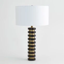 Marble Stack Lamp-Black -Online Home Decor 56742