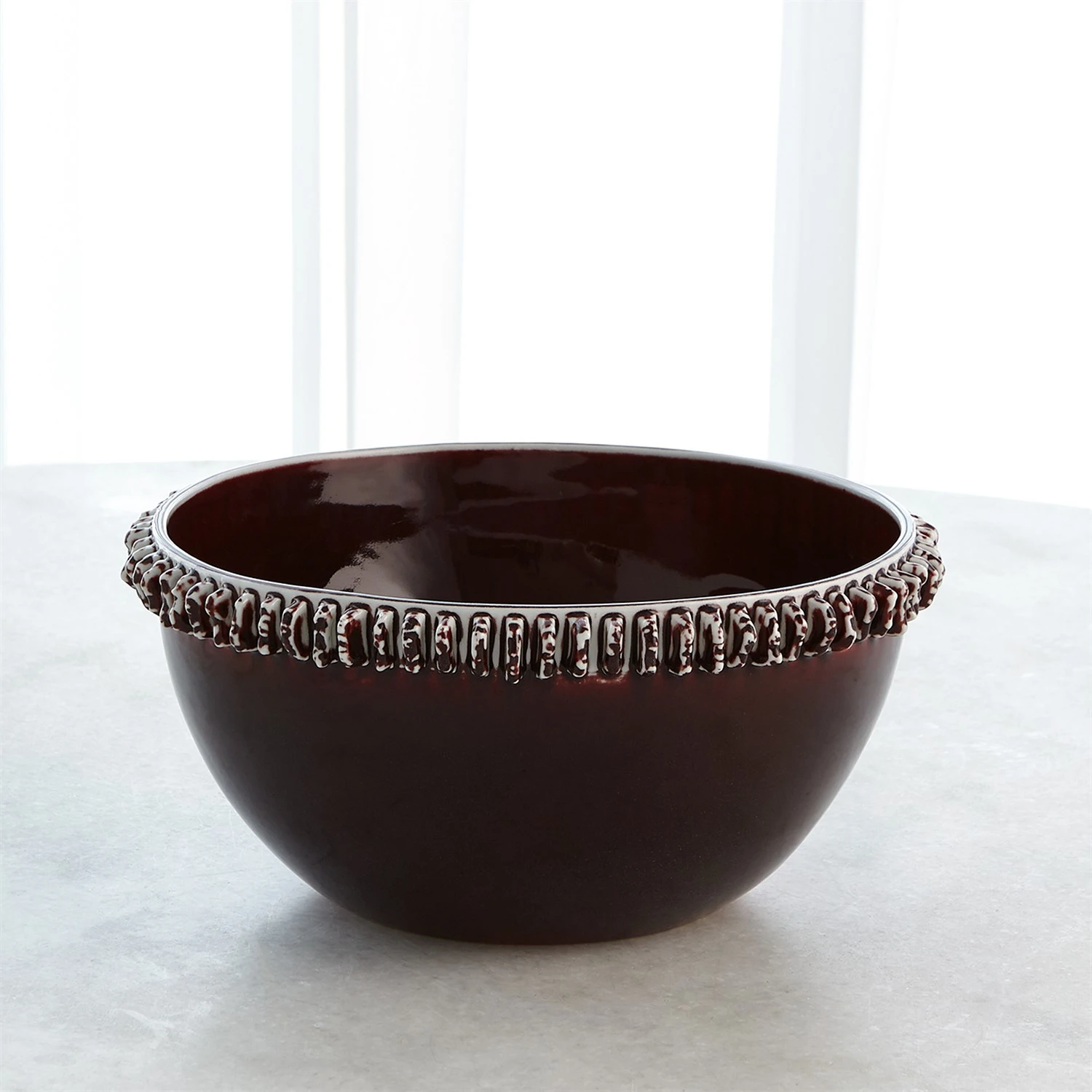 Ruffle Vase And Bowl Collection-Oxblood 12 Ruffle Vase And Bowl Collection-Oxblood - Image 10