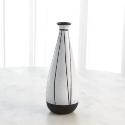 Black/White Linear Bottle -Online Home Decor 57140