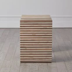 Sienna Nesting End Tables-Walnut/Bone -Online Home Decor 57440