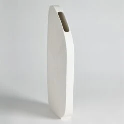 Offset Square Scratch Vases-Matte White -Online Home Decor 57842