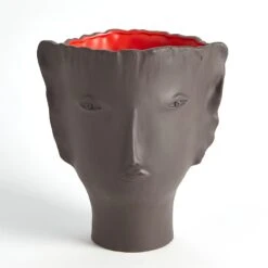 Calisto Vase-Brown/Red