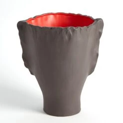 Calisto Vase-Brown/Red -Online Home Decor 57996