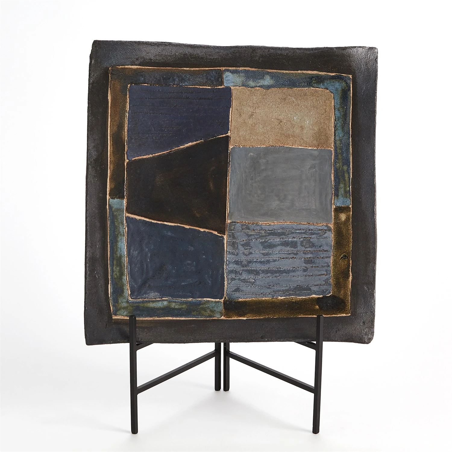 Indigo Abstract Platters 4 Indigo Abstract Platters - Image 2