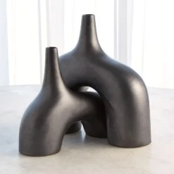 Stretch Vases-Black -Online Home Decor 58265