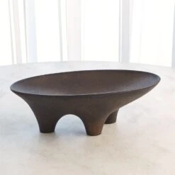 Opus Triple Leg Bowl-Bronze -Online Home Decor 58319